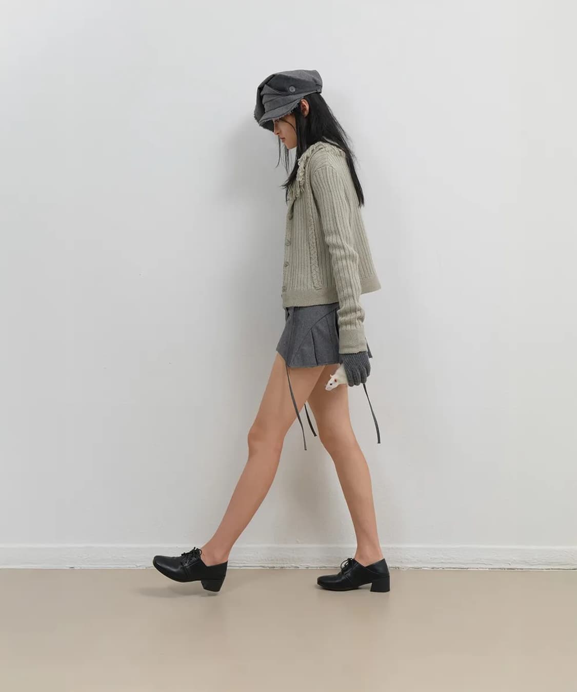 오호스 테슬 니트 가디건 그레이 1 상품이미지4