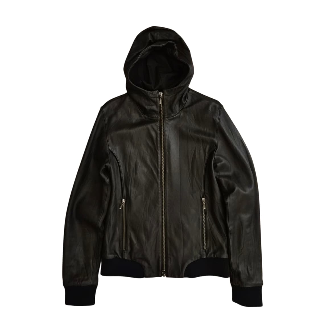 램스킨 레더 후드집업 상품이미지1