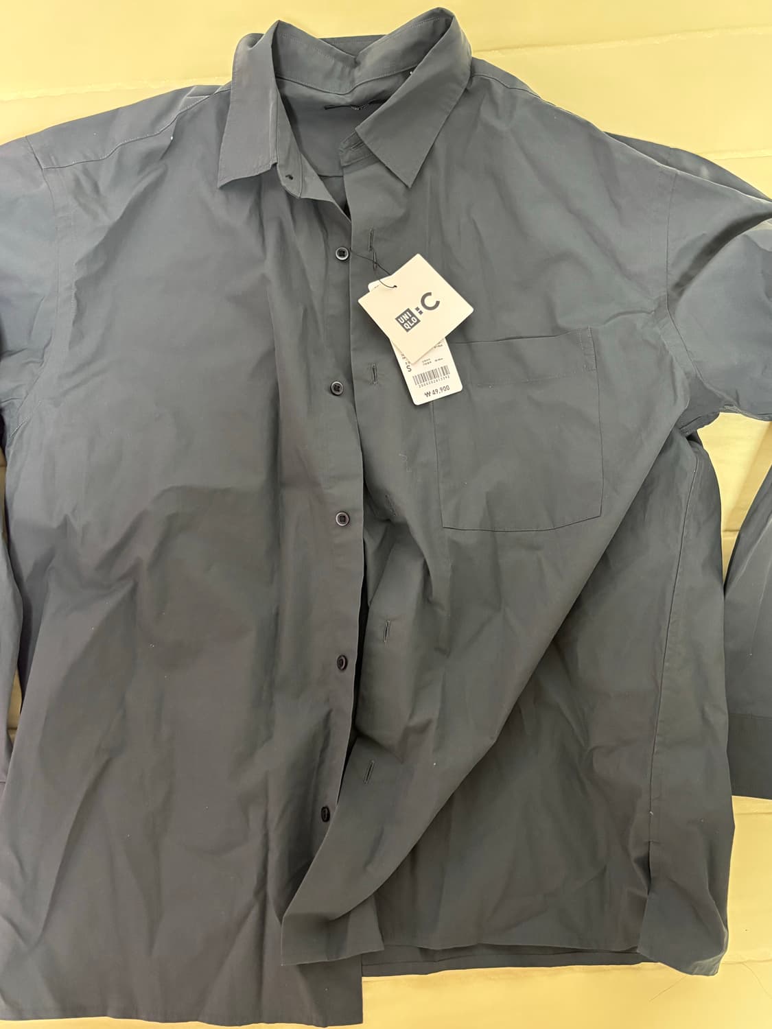 유니클로 브로드클로스 오버사이즈셔츠 긴팔 상품이미지2