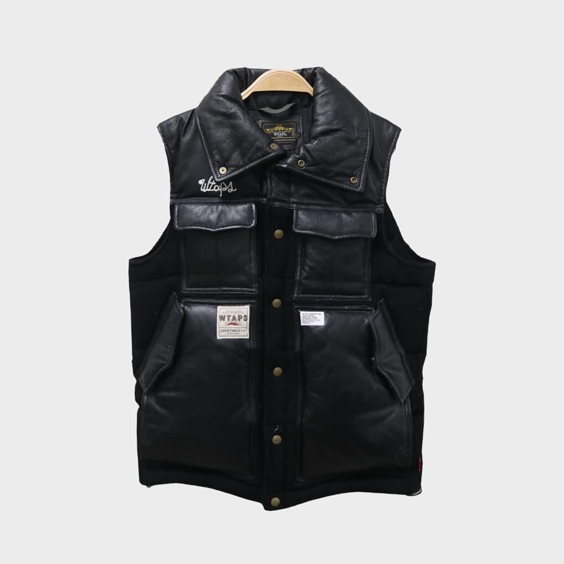 WTAPS 08A/W  가죽 울 혼방 다운 베스트  61692 상품이미지1