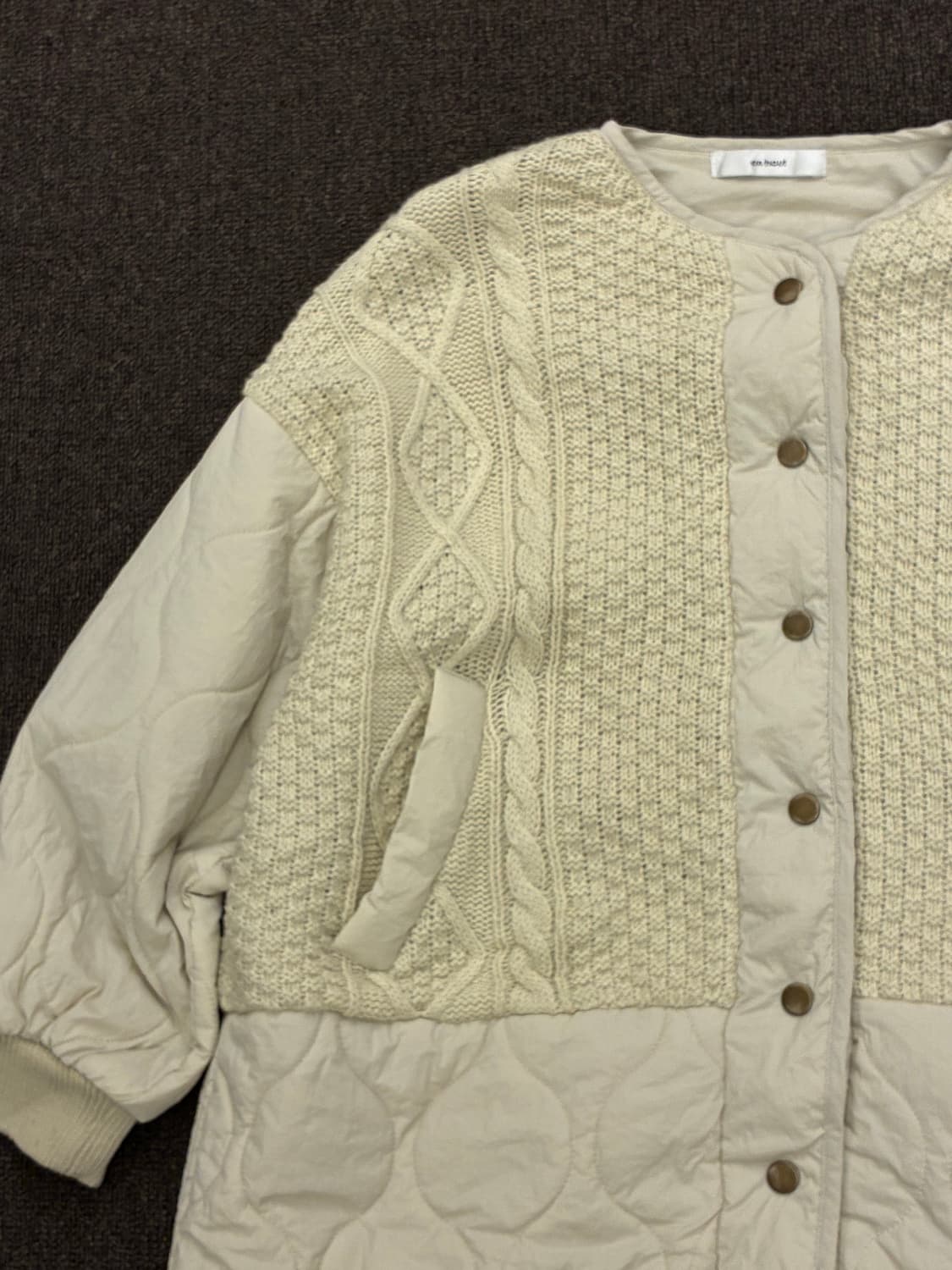 F)Japanese vintage 여성 절개 니트 자켓 상품이미지4