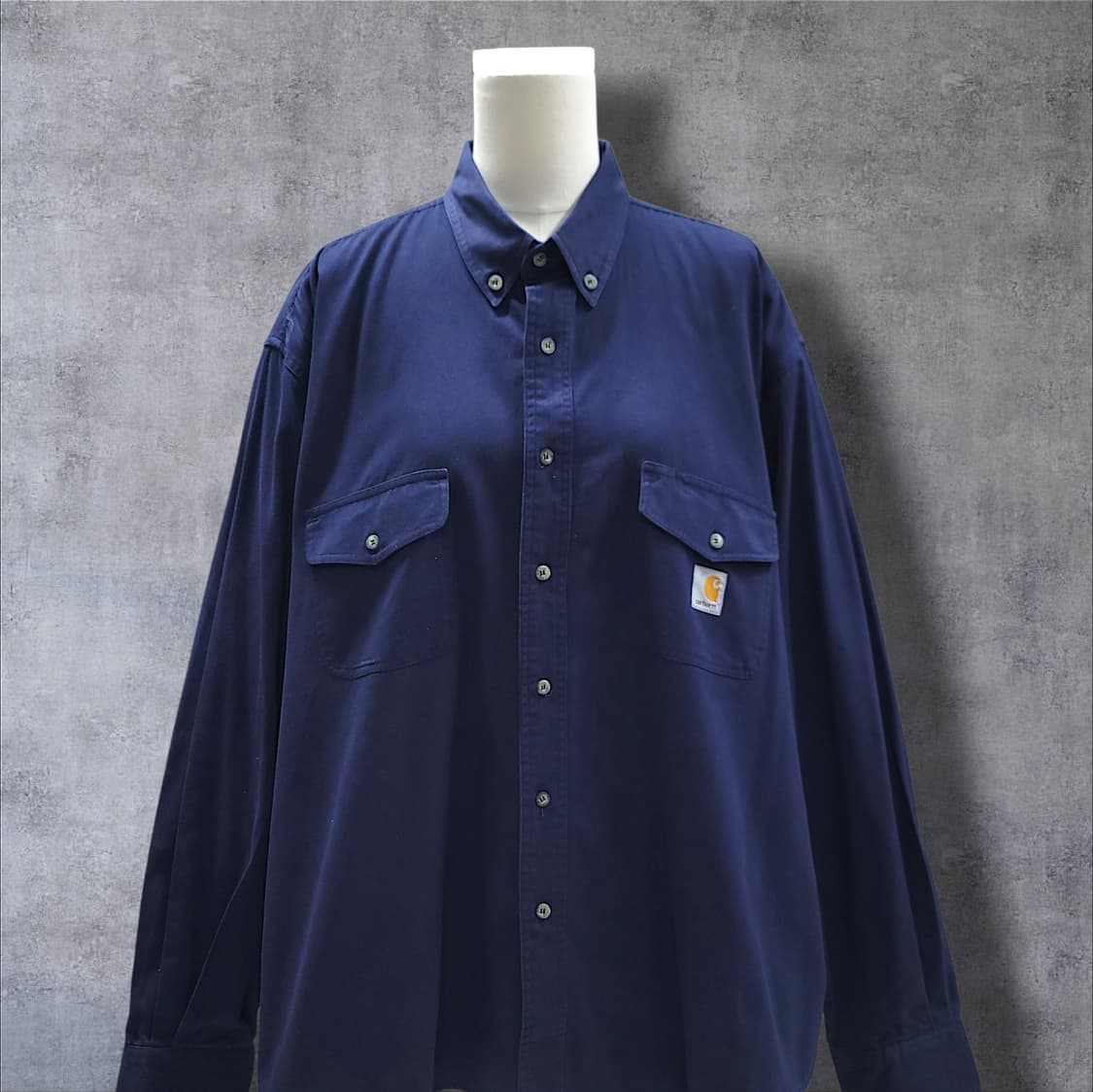 [2XL] 칼하트 네이비 투포켓 오버핏 긴팔셔츠 상품이미지3