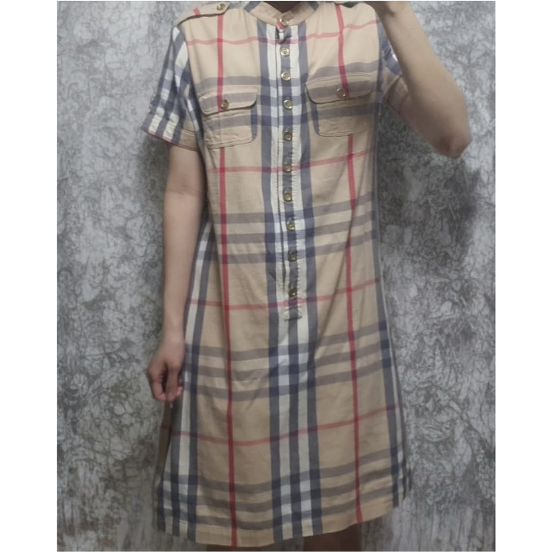 버버리 체크 반팔 원피스 상품이미지7
