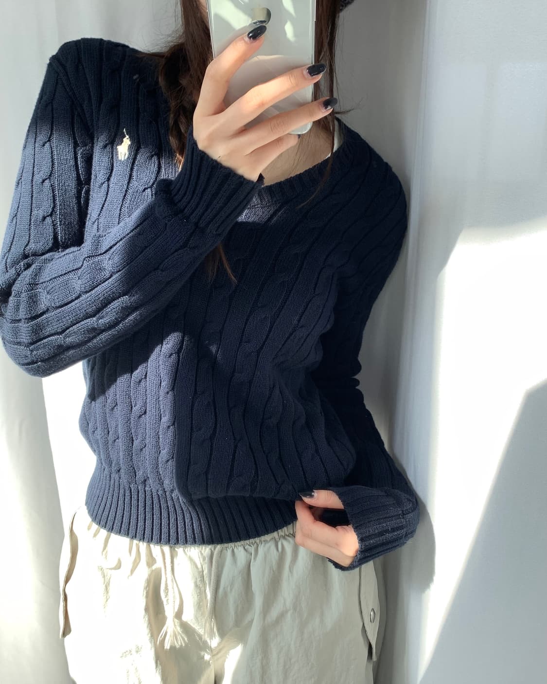 Polo 폴로 랄프로렌 신형 우먼라인 케이블 브이넥 니트 상품이미지5