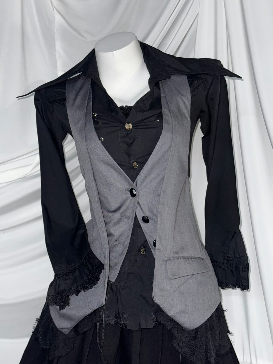 딤모아르 미사깔 나폴레옹 레더 펑크 프레피 코디세트 상품이미지7