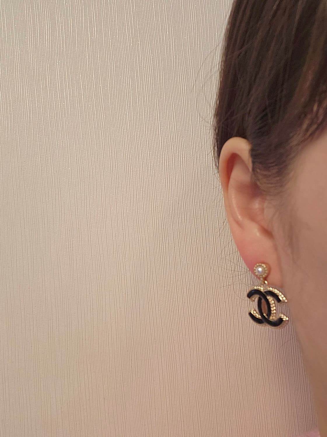 샤넬 블랙CC  체인장식 드롭귀걸이 샴페인골드 귀걸이  업사이클링 상품이미지7