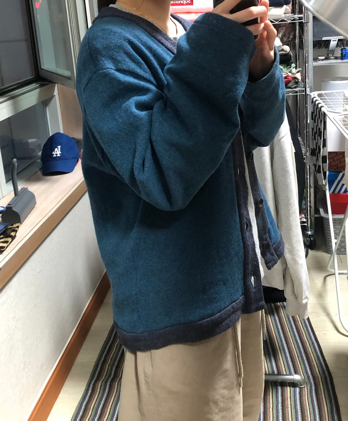 꼼데가르송 셔츠라인 배색 니트 가디건 상품이미지3