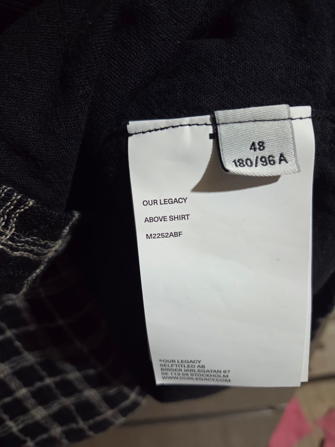 아워레가시 어보브셔츠 블랙 피쉬넷 사이즈48 상품이미지5