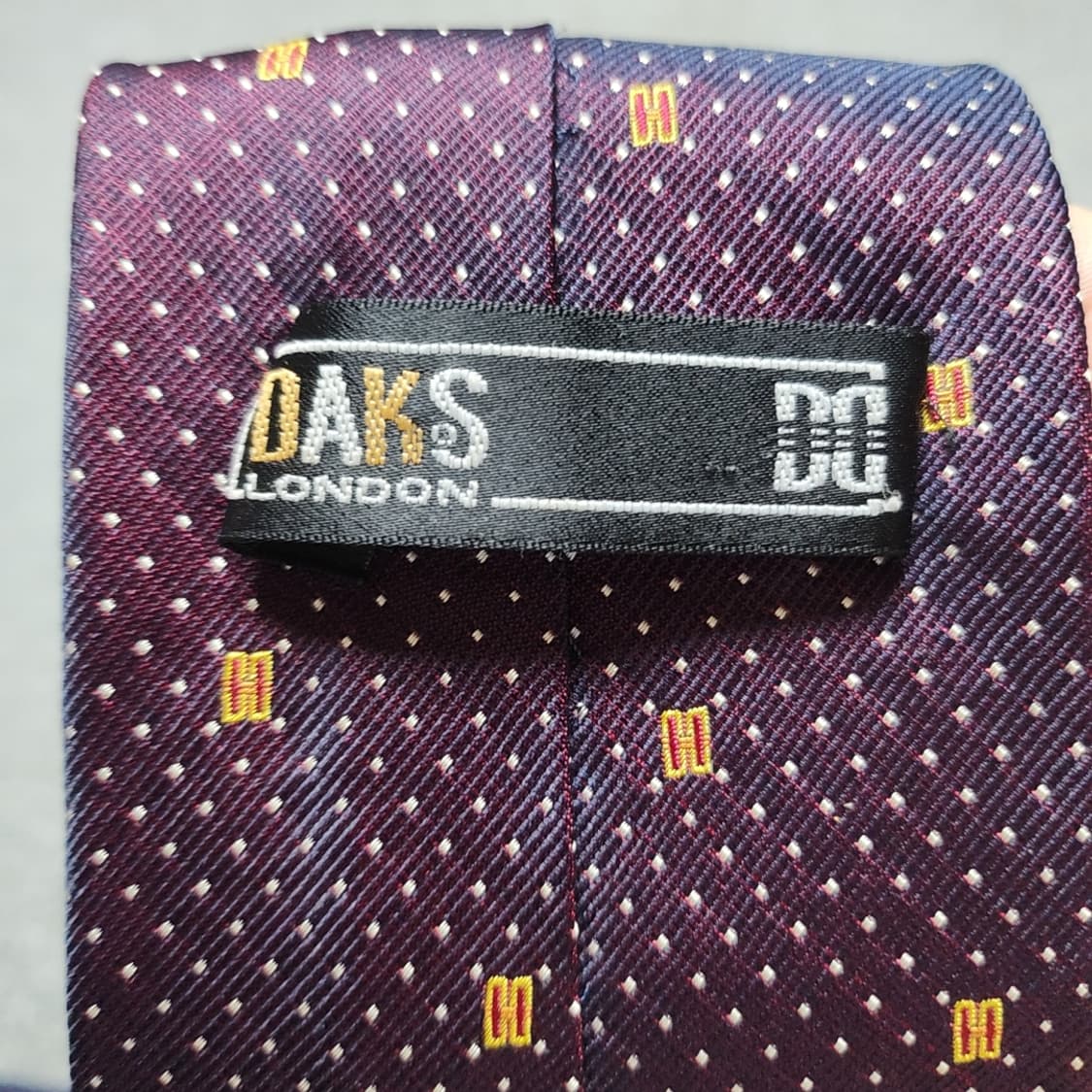 닥스 버건디 패턴 넥타이 상품이미지3