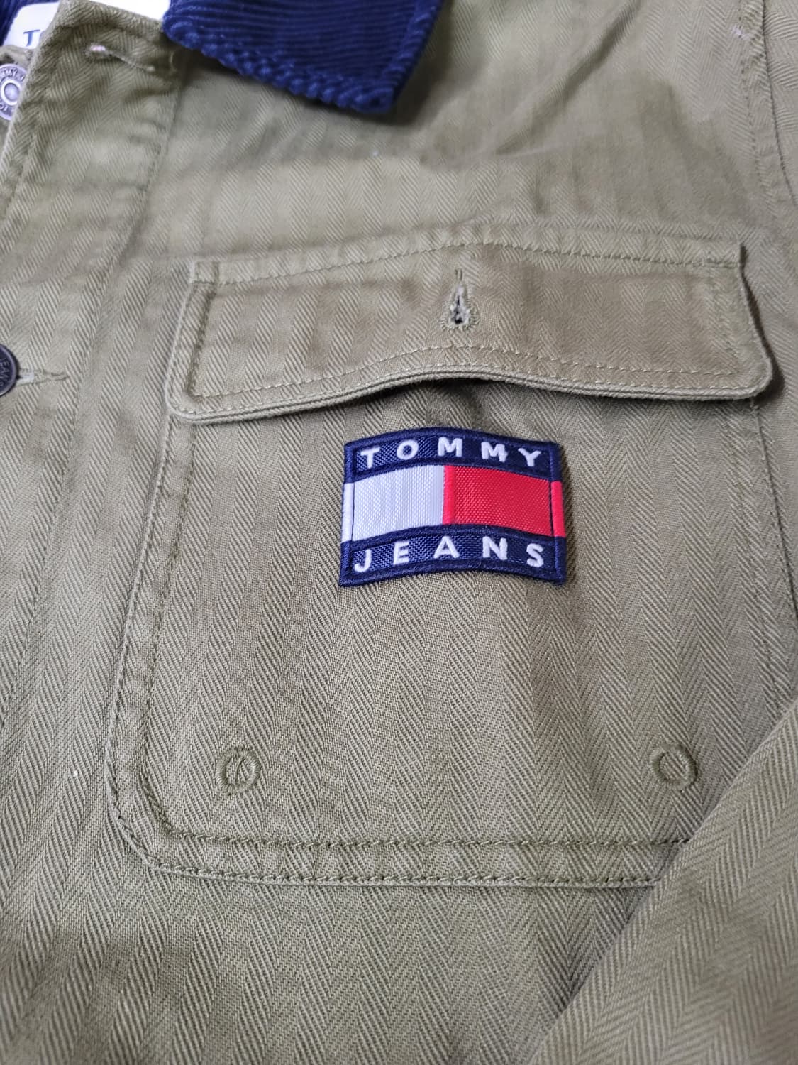 타미진스 배색 코듀로이 카라 워크 자켓 상품이미지2