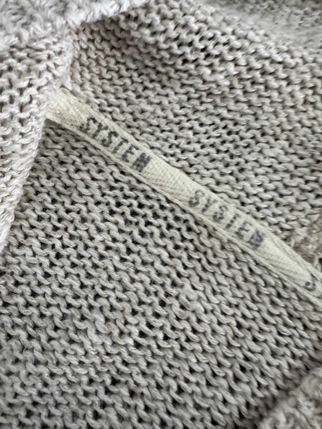 여성 한섬 시스템 린넨 와플 크롭 후드티 상품이미지3