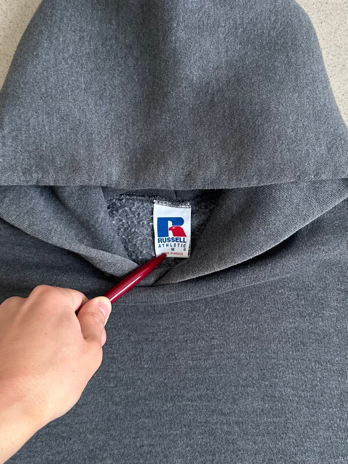 90s 빈티지 러셀 후드 다크그레이 M 상품이미지6