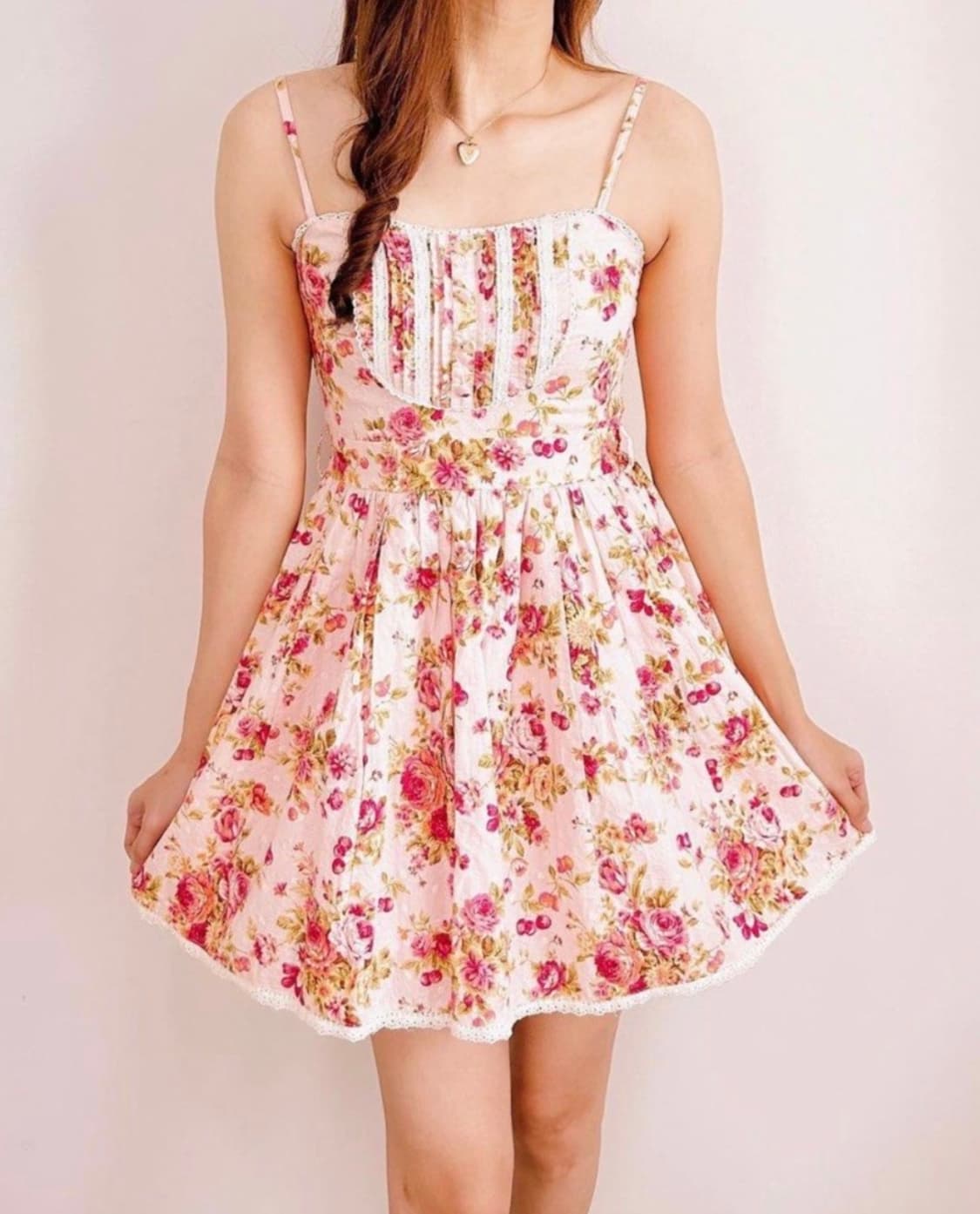 빈티지 리즈리사 고전 플로럴 미니원피스 상품이미지1