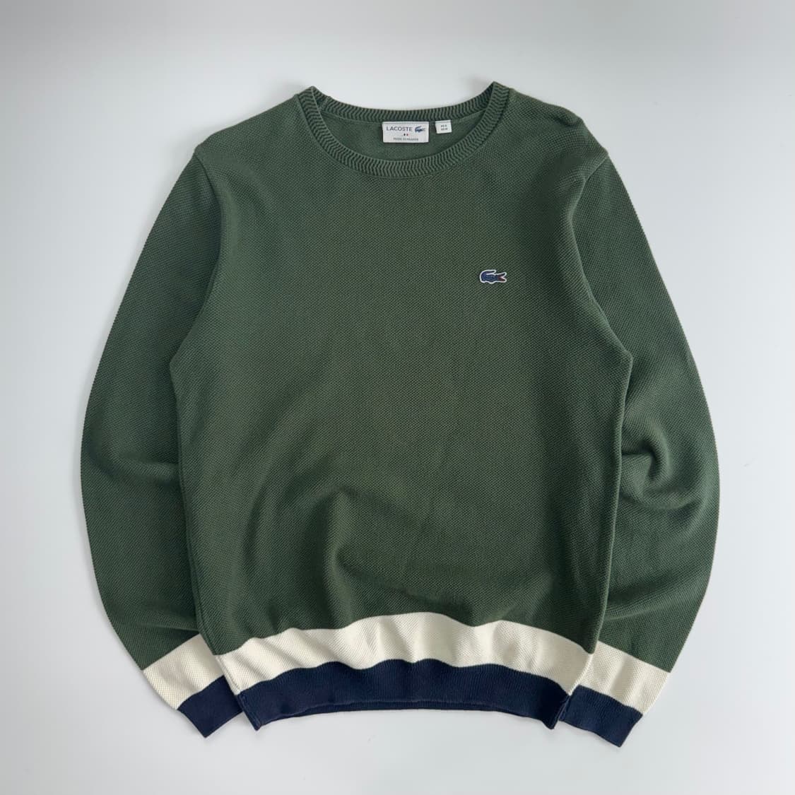 Lacoste 라코스테 스몰로고 다크그린 와플 니트 상품이미지3