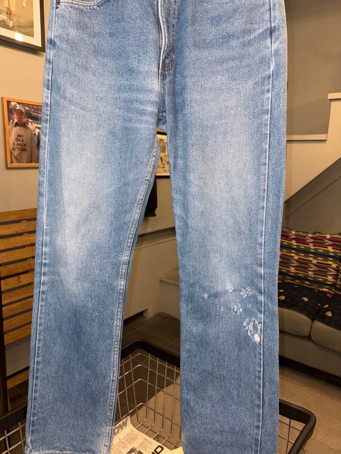 90’s Levi’s 505 USA denim hard washed 상품이미지7