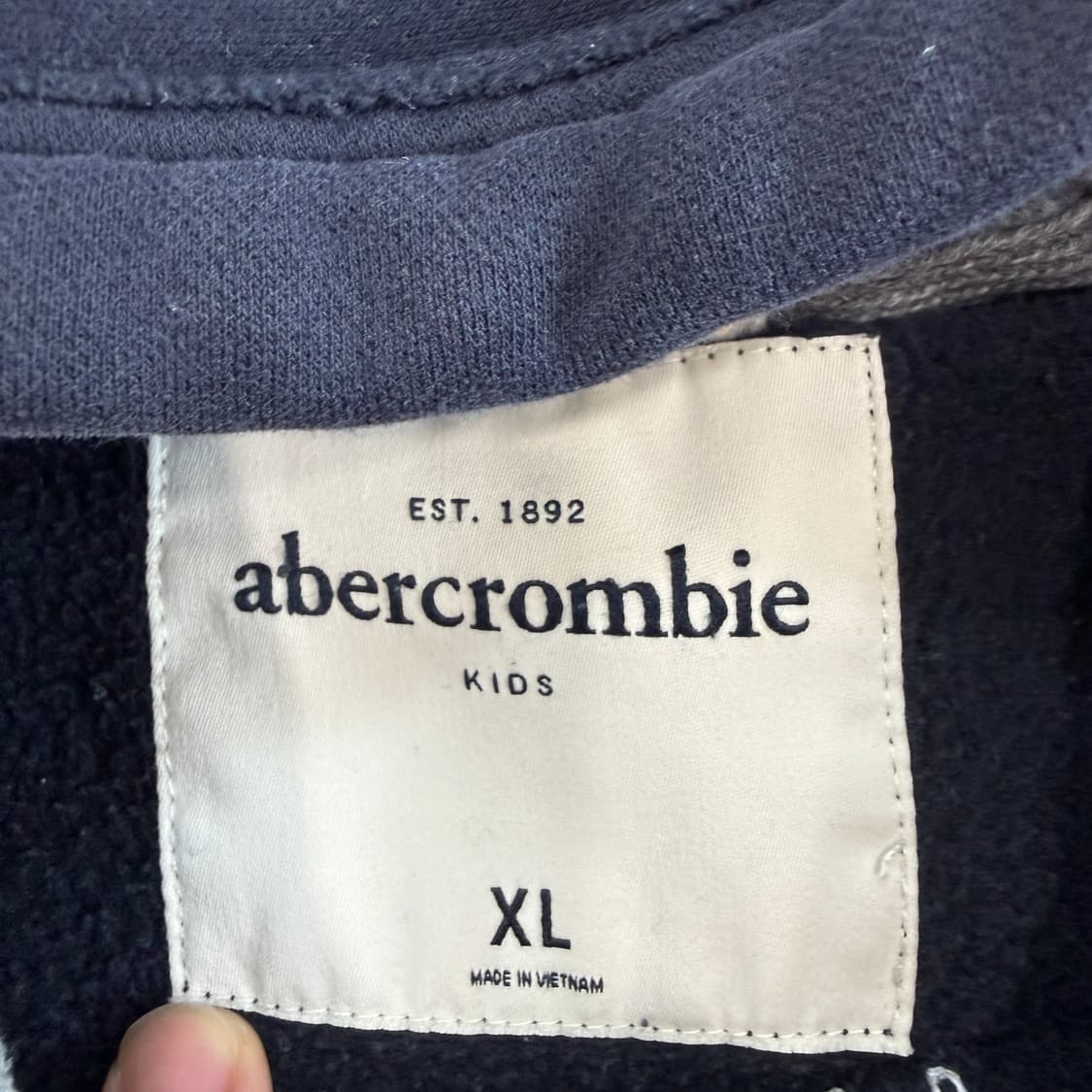 Abercrombie 아베크롬비 네이비 스펠아웃 후드집업 상품이미지5