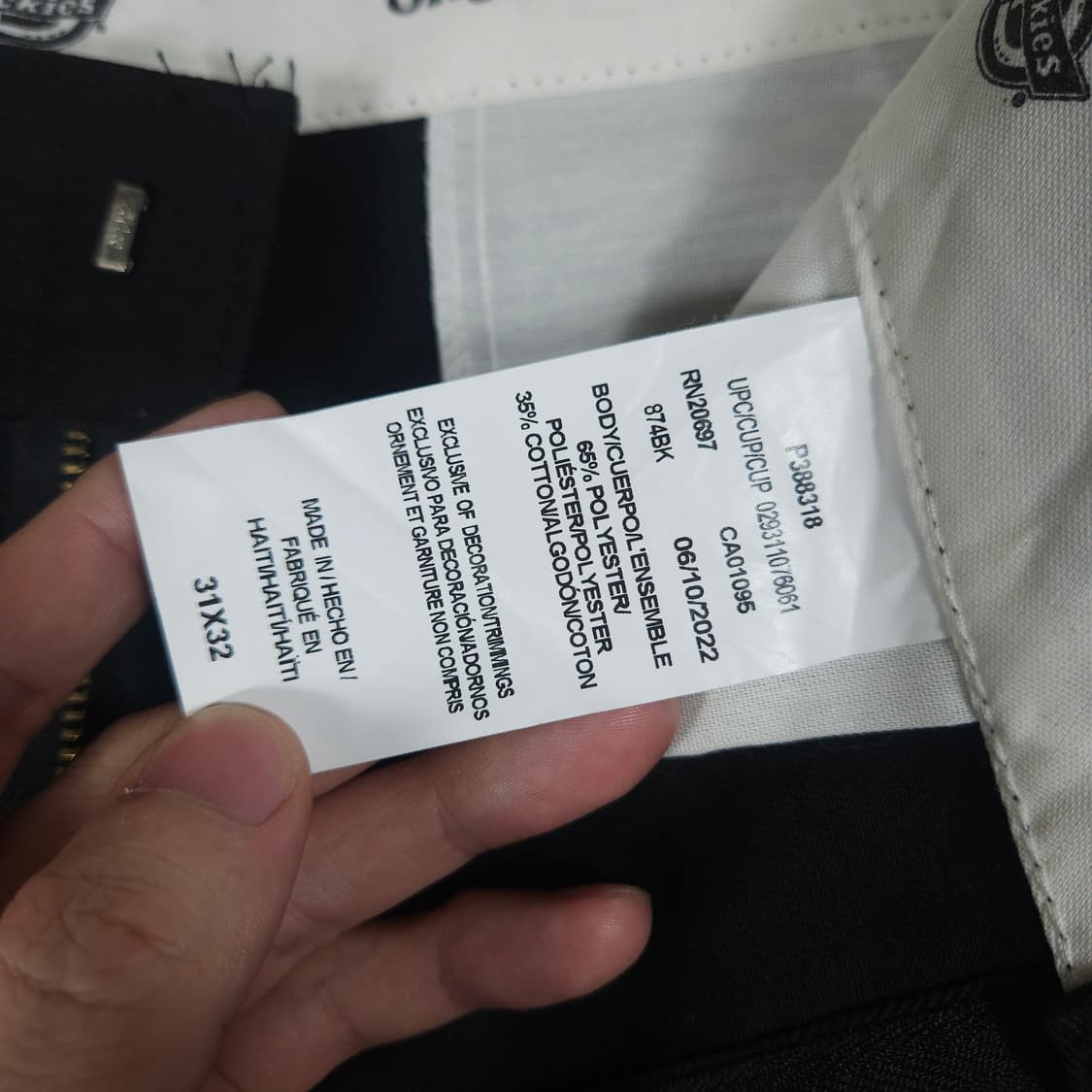 디키즈 874 워크팬츠 블랙 상품이미지6