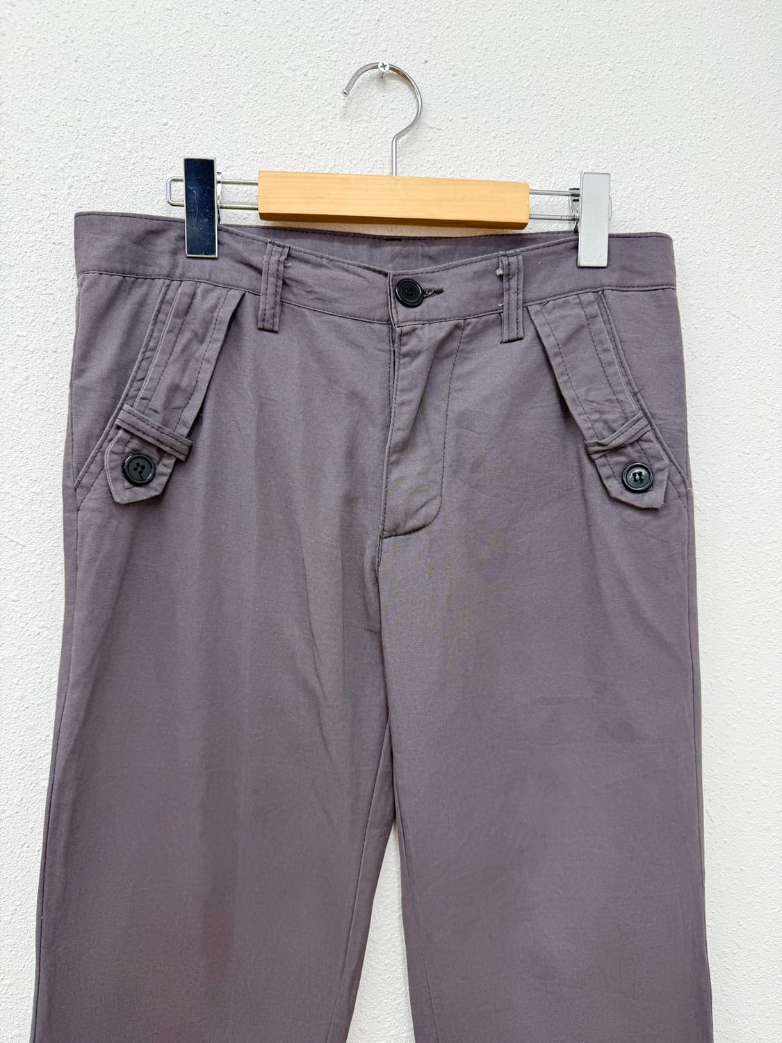 빈티지 퍼플 디테일 코튼 팬츠 상품이미지3