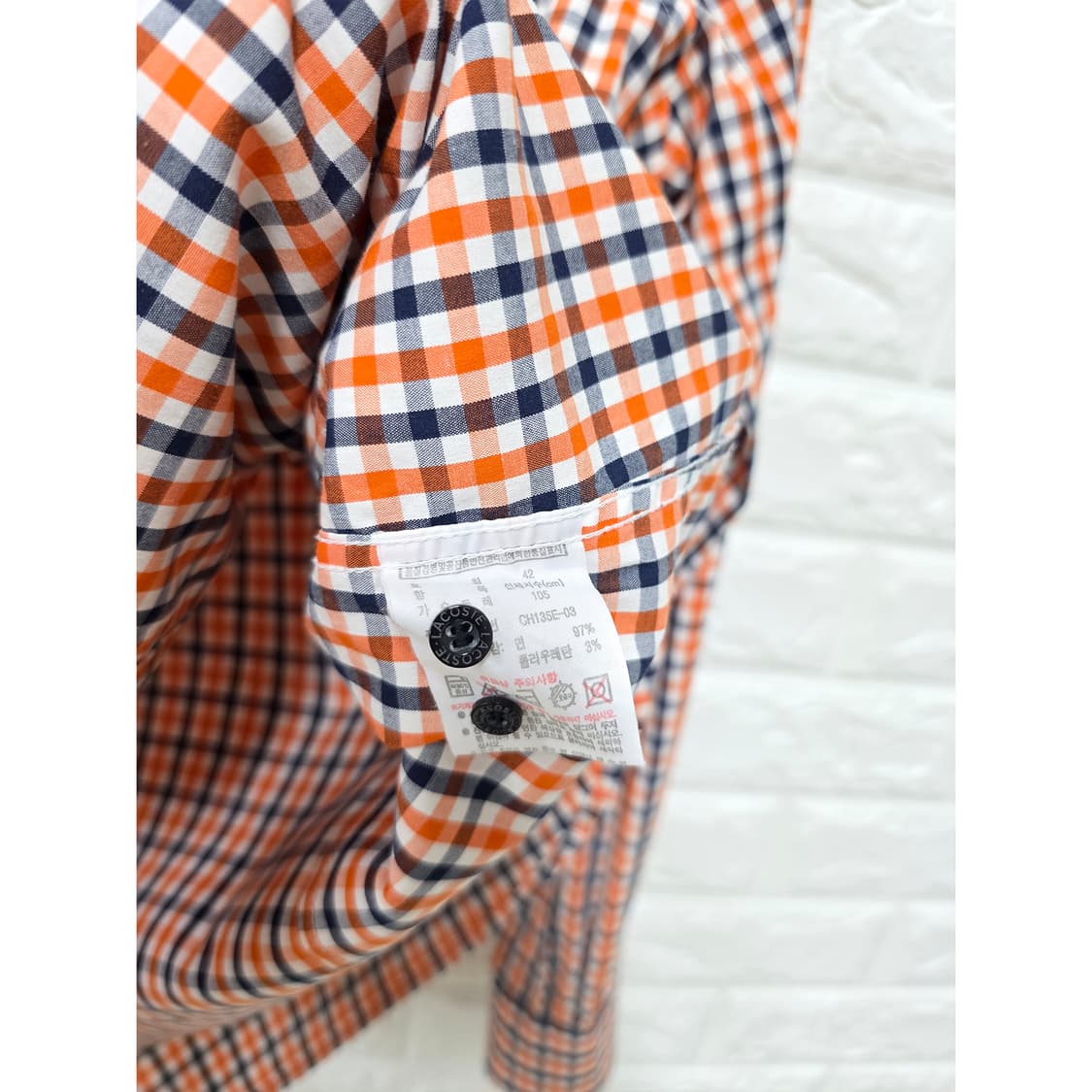 XL 라코스테 체크무늬 셔츠 상품이미지3
