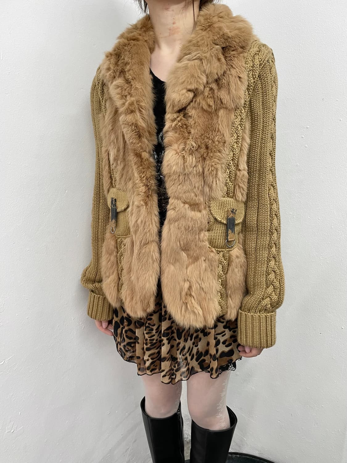 렉스 니트 퍼자켓 상품이미지2