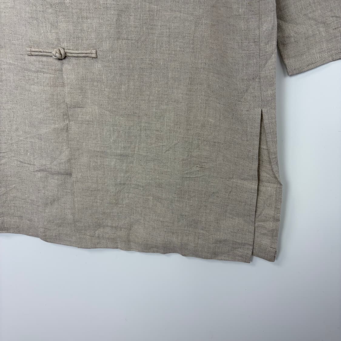 데드스탁 빈티지 린넨 차이나카라 셔츠 상품이미지7
