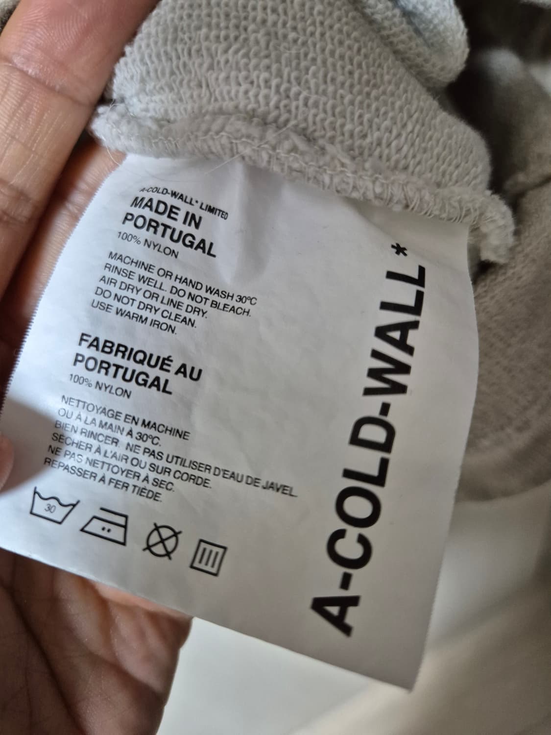 어콜드월 (A-COLD-WALL*) 가먼트다잉 나일론 후드티 (M) 상품이미지8