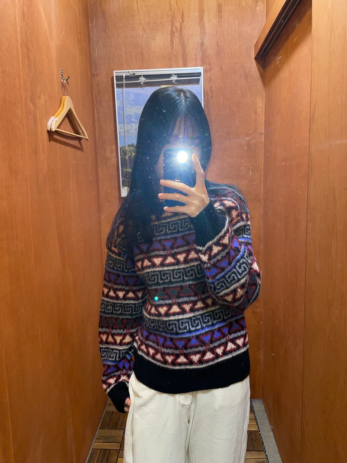 아메리칸 빈티지 패턴 니트 상품이미지1