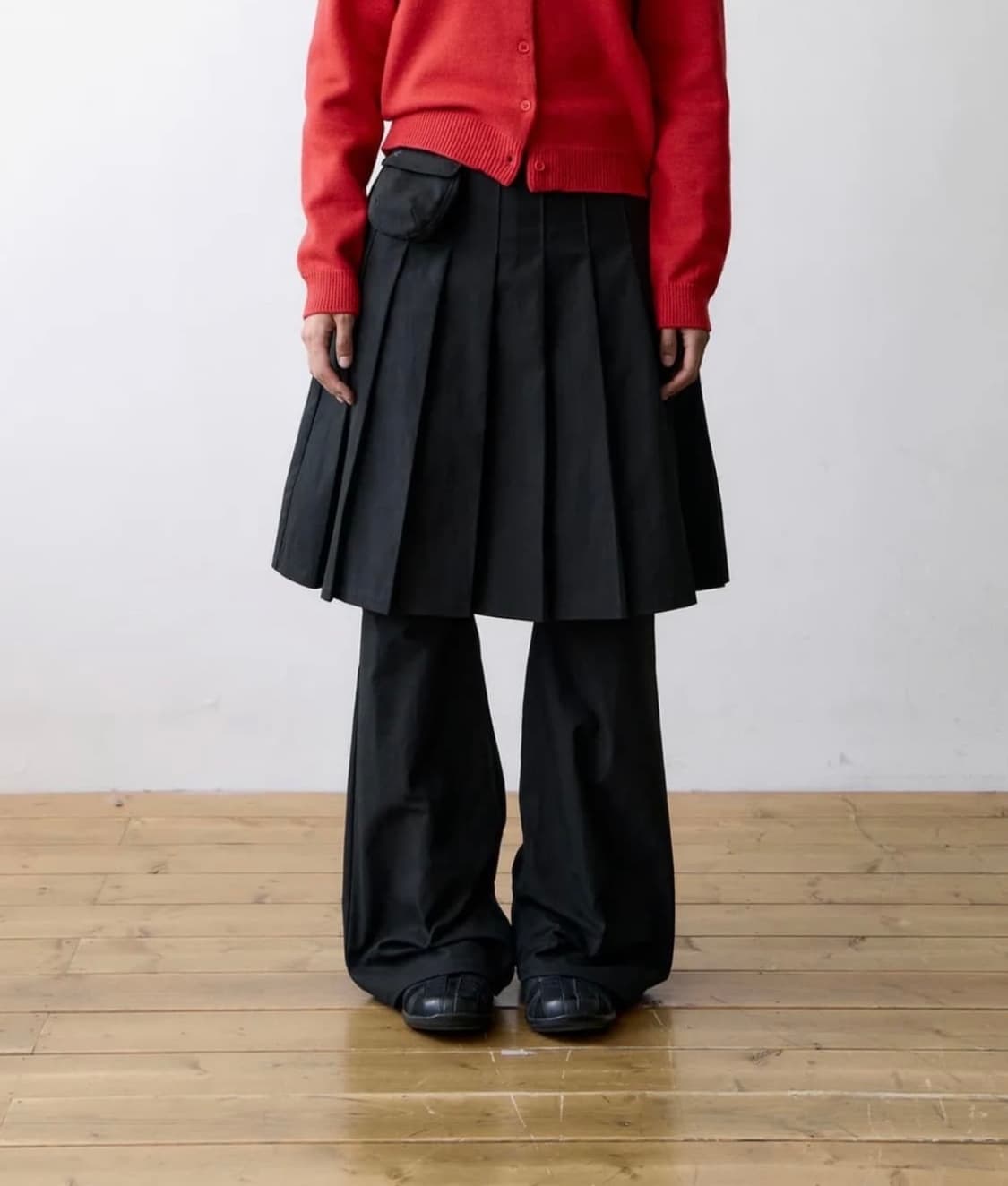 TCM skirt layered pants (black) 상품이미지1