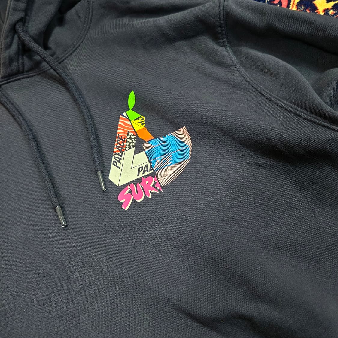 팔라스(PALACE) 믹스업 네이비 후드 티셔츠 L size 상품이미지6