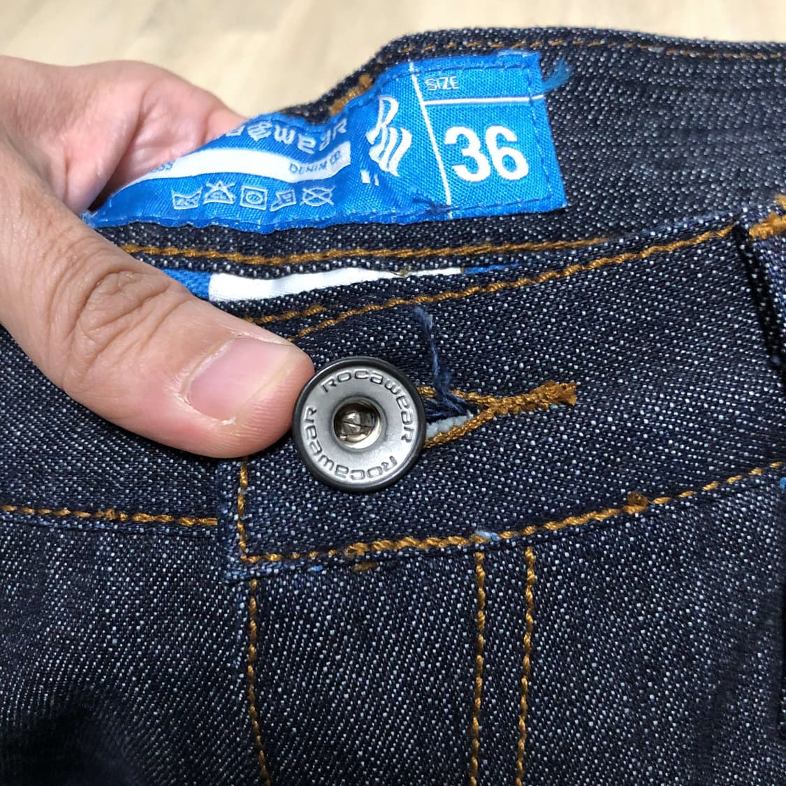 (36) 새상품 로카웨어 ROCAWEAR 배기핏 힙합 데님 팬츠 로카웨어 상품이미지2