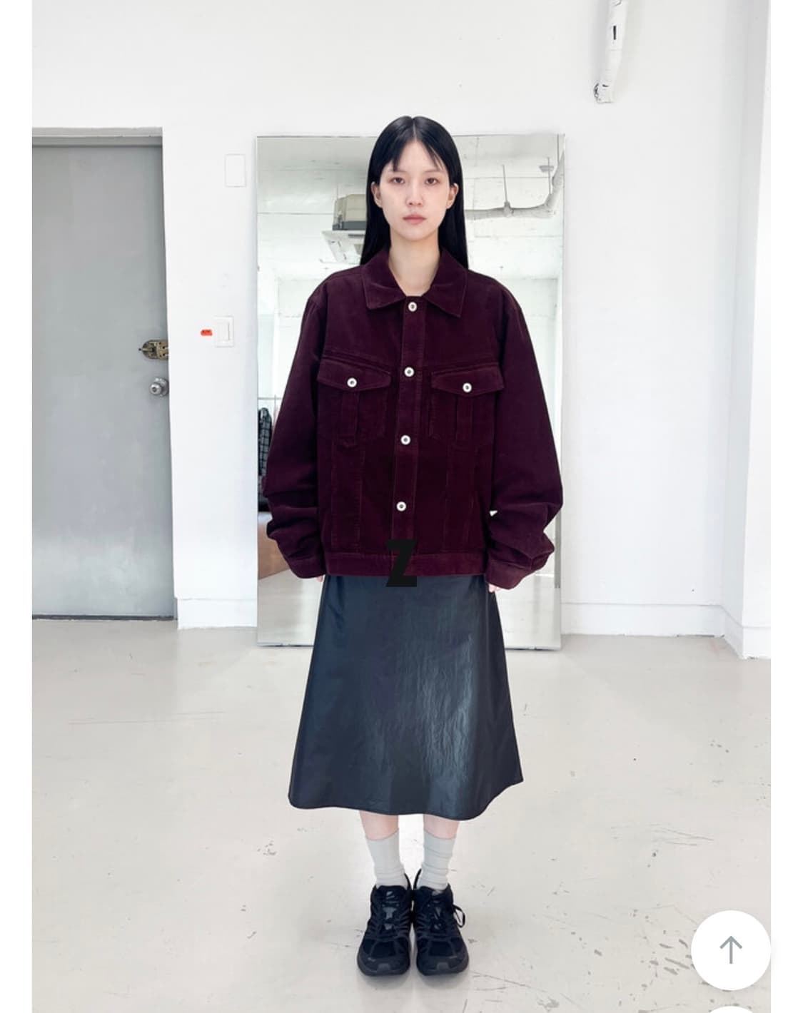 하이파이펑크 Rei Zipper 미디스커트 블랙 상품이미지2