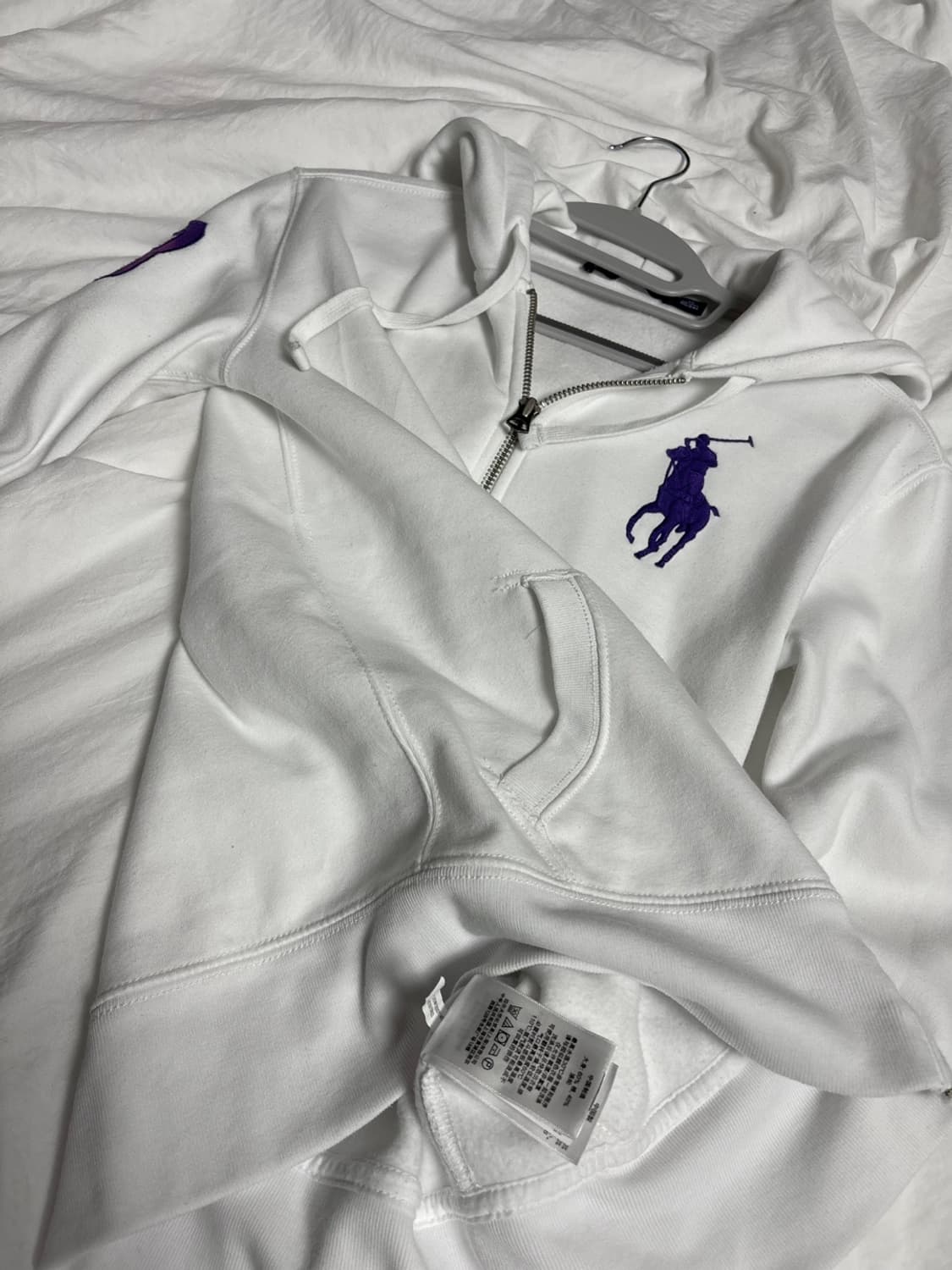 폴로 퍼플 빅포니 후드집업 상품이미지2