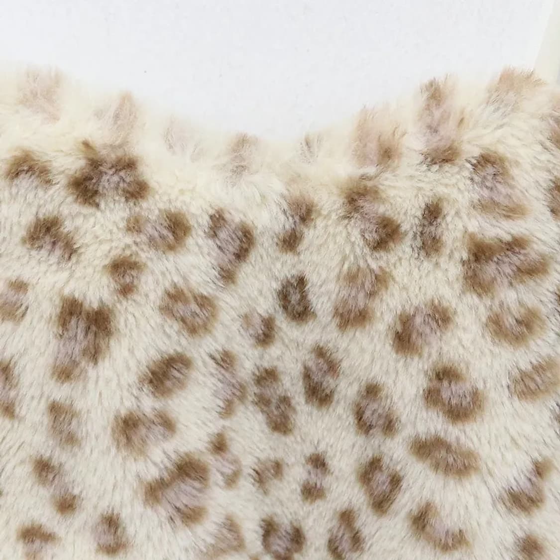 GU  페이크 퍼 호피 퍼 슬리브리스 63381 상품이미지3