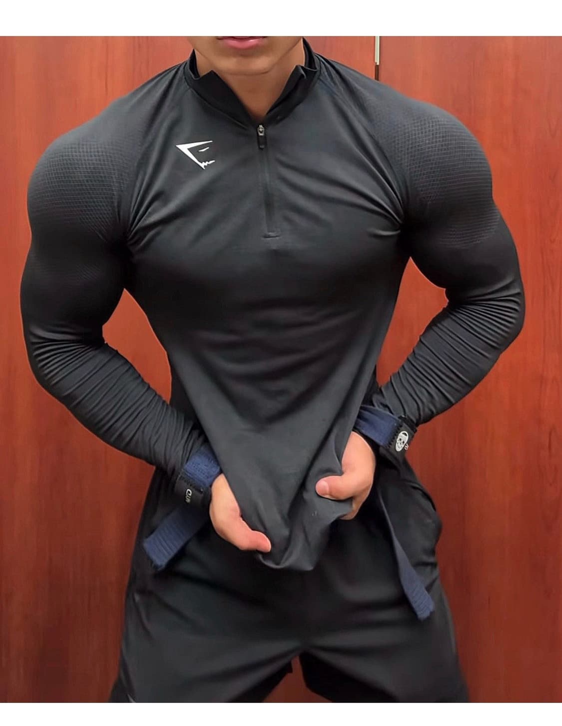 [S] 짐샤크 바이탈 심리스 반집업 상품이미지1