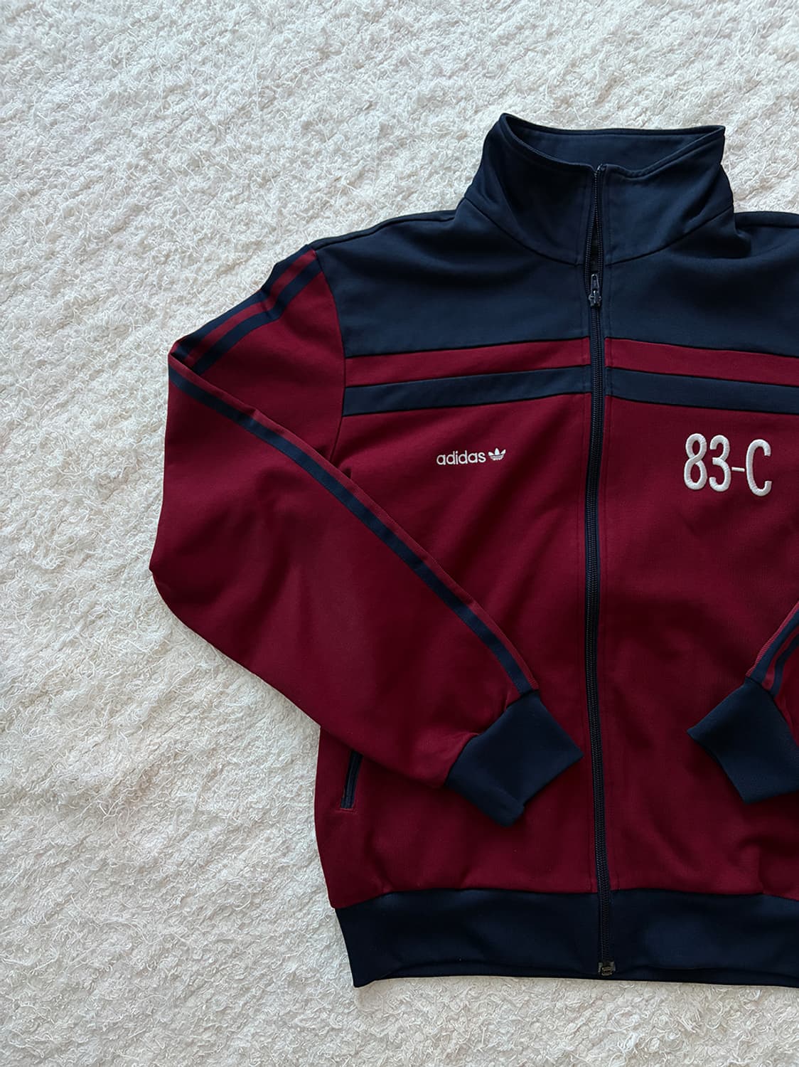 아디다스 베켄바우어 83-C 버건디 네이비 트랙탑 져지 상품이미지2