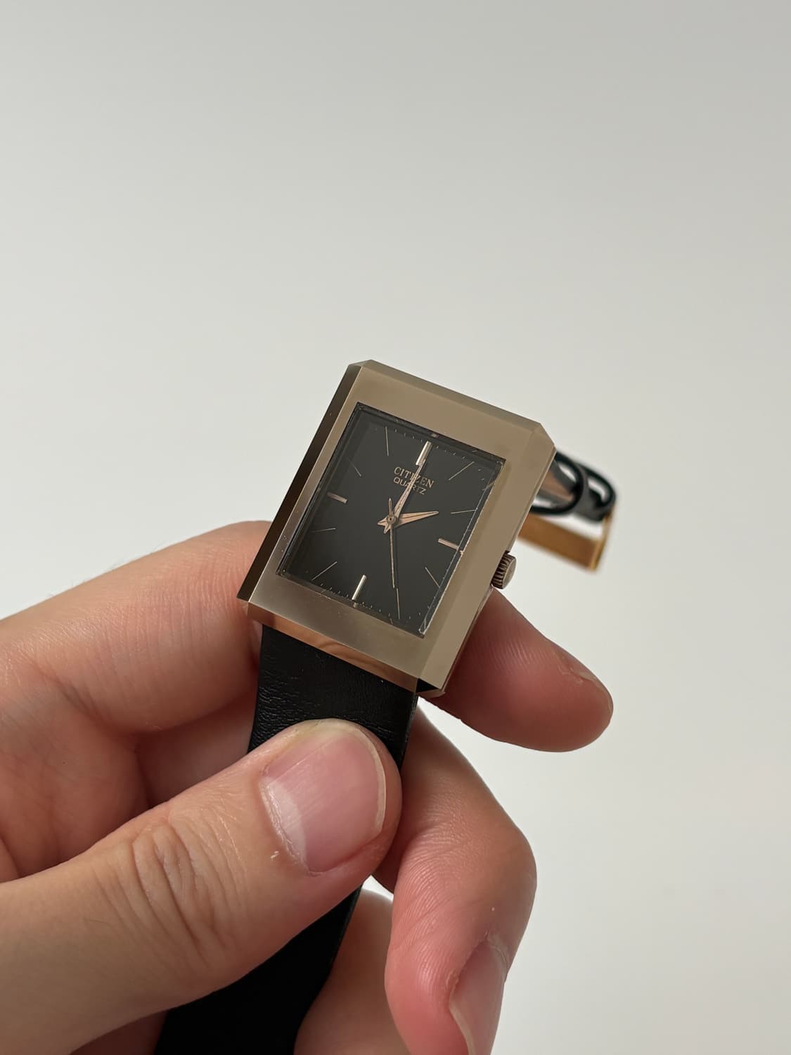 1980s Black Dial Gold Square Quartz 상품이미지4