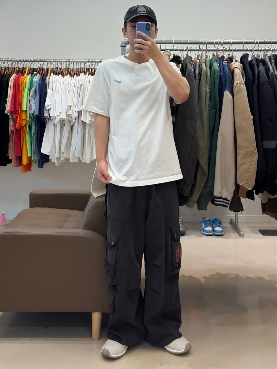 나이키 블루 폼 스우시 로고 티셔츠 상품이미지6