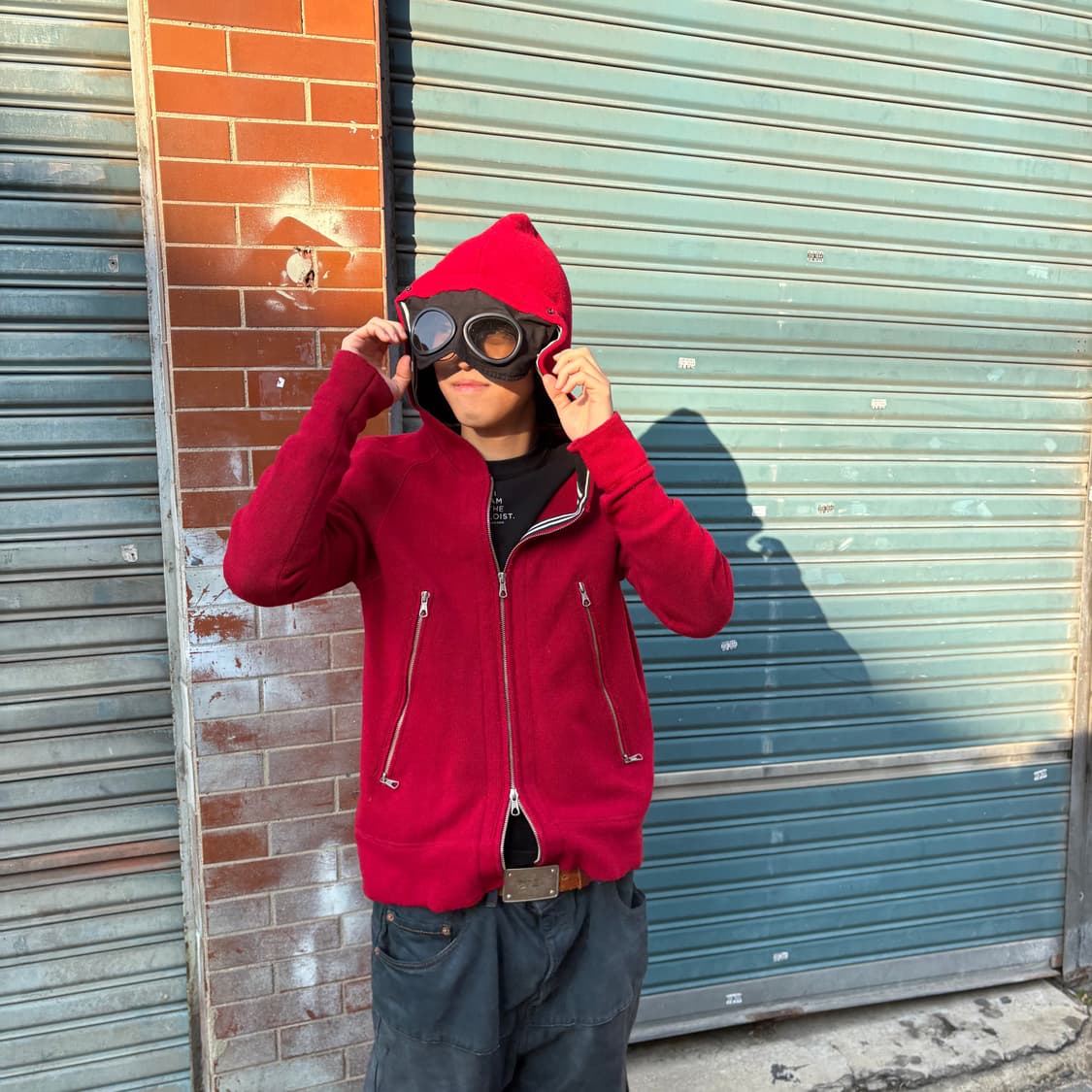 씨피컴퍼니 울 니트 고글 집업 자켓 상품이미지2