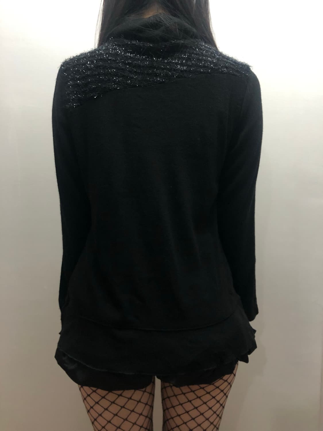 빈티지 블랙 글리터 프릴 니트 상품이미지8