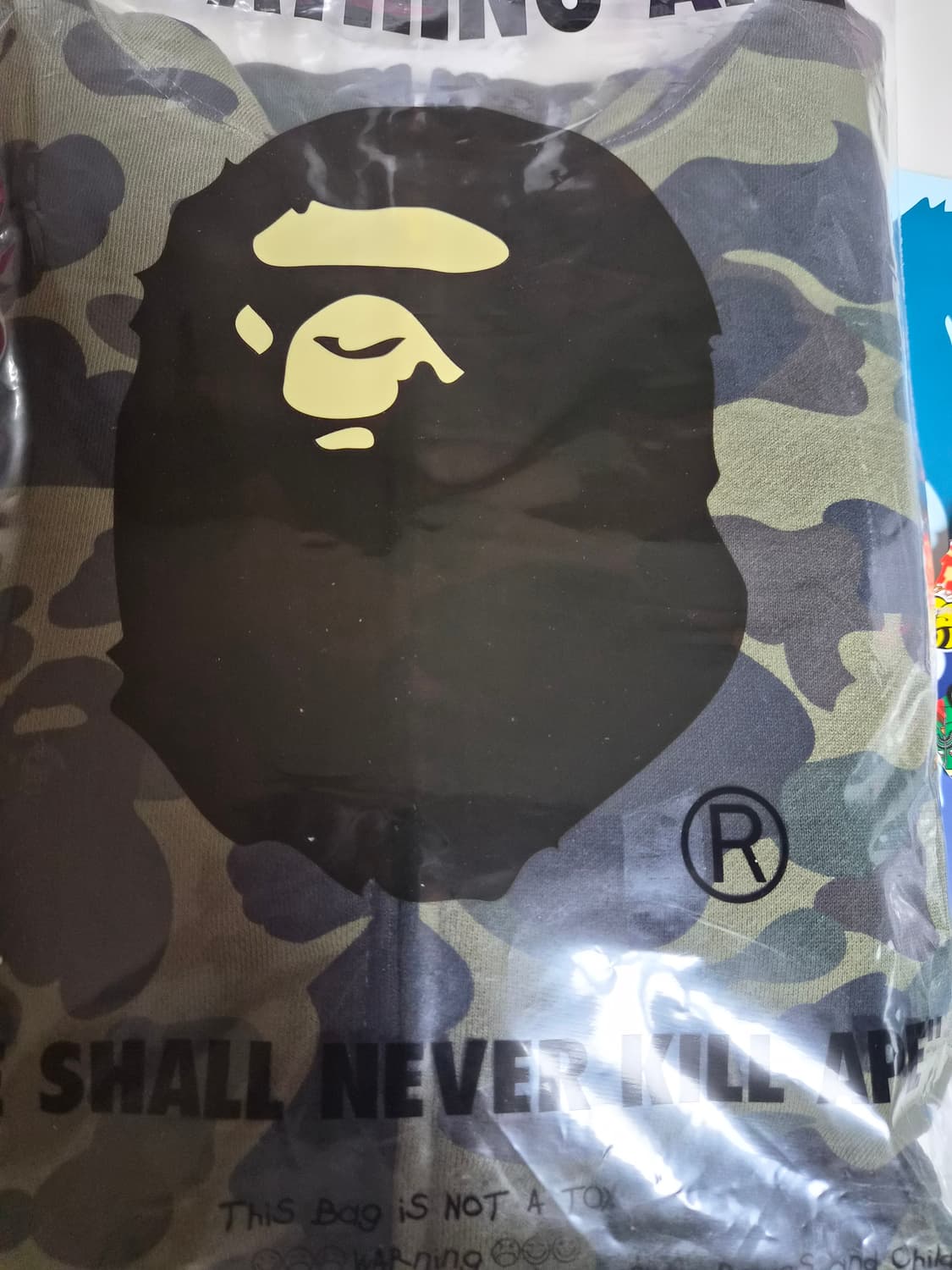 베이프 정품 M 퍼스트카모 샤크후드 녹계 그린카모 상품이미지4