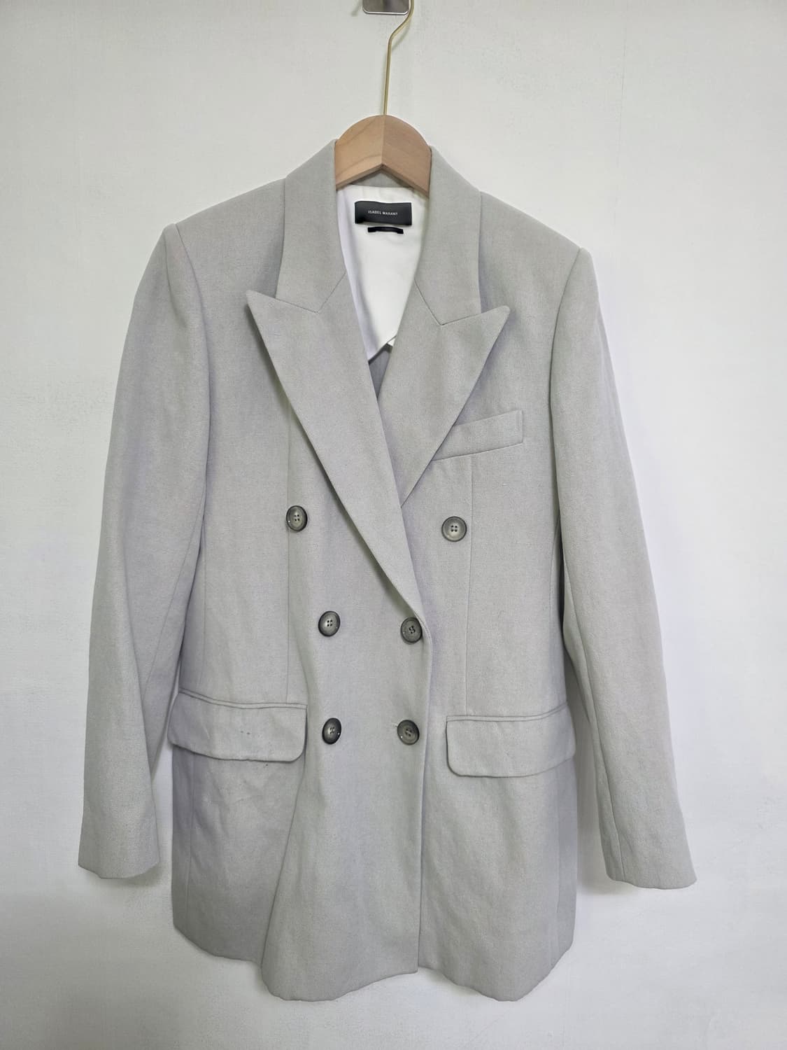 이자벨마랑 ISABEL MARANT 라이트그레이 코튼린넨 더블자켓 36 상품이미지1