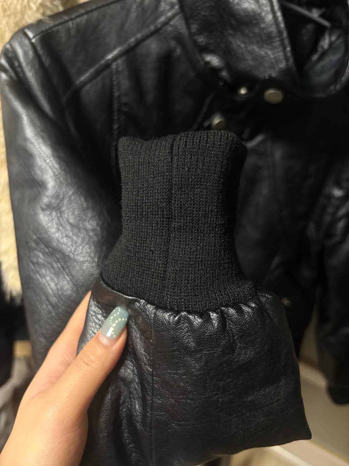 보헤미안서울 하이넥 모토자켓 슬림핏 상품이미지7