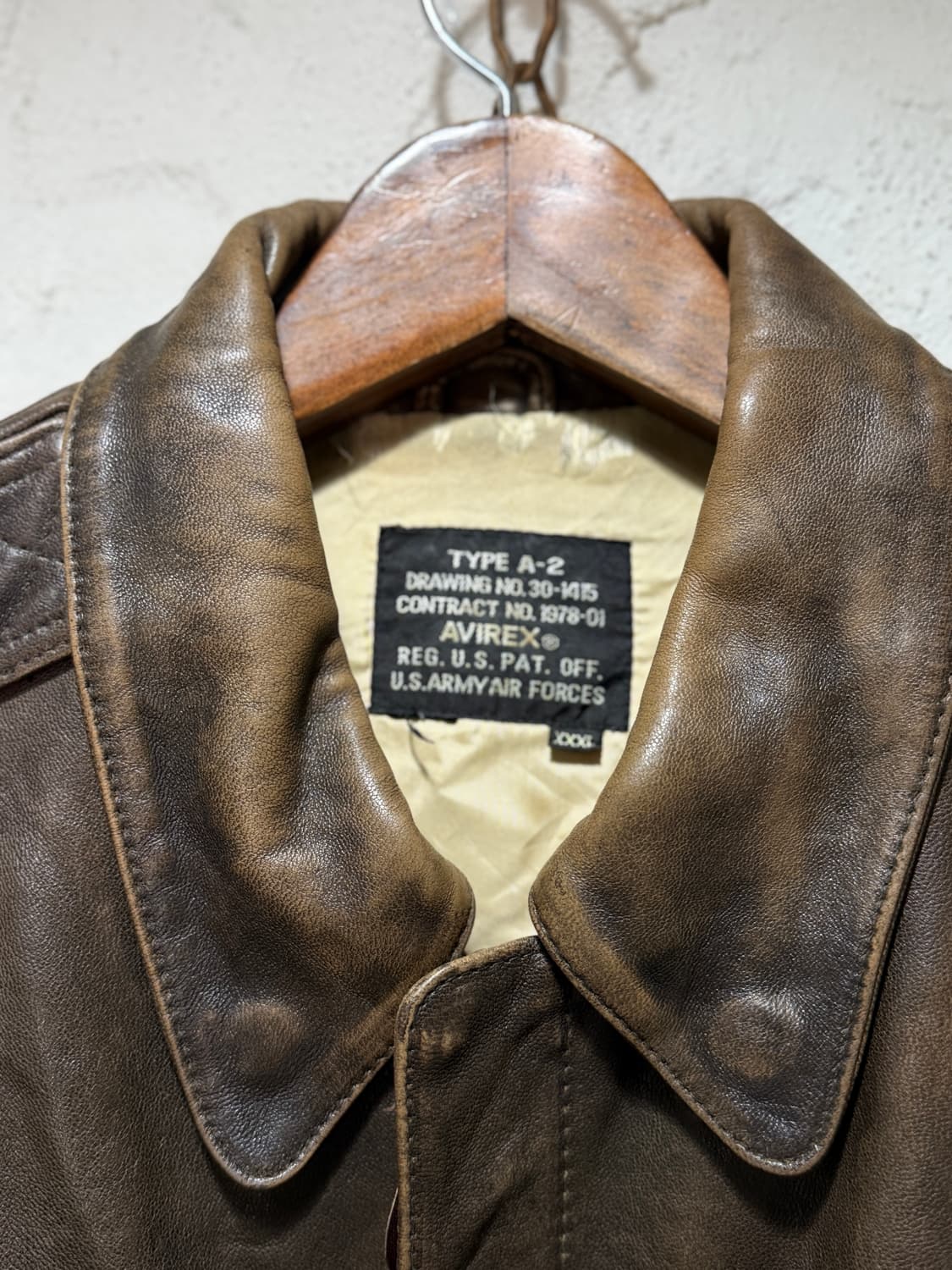 아비렉스Avirex 미공군 A2 레더 재킷 상품이미지3