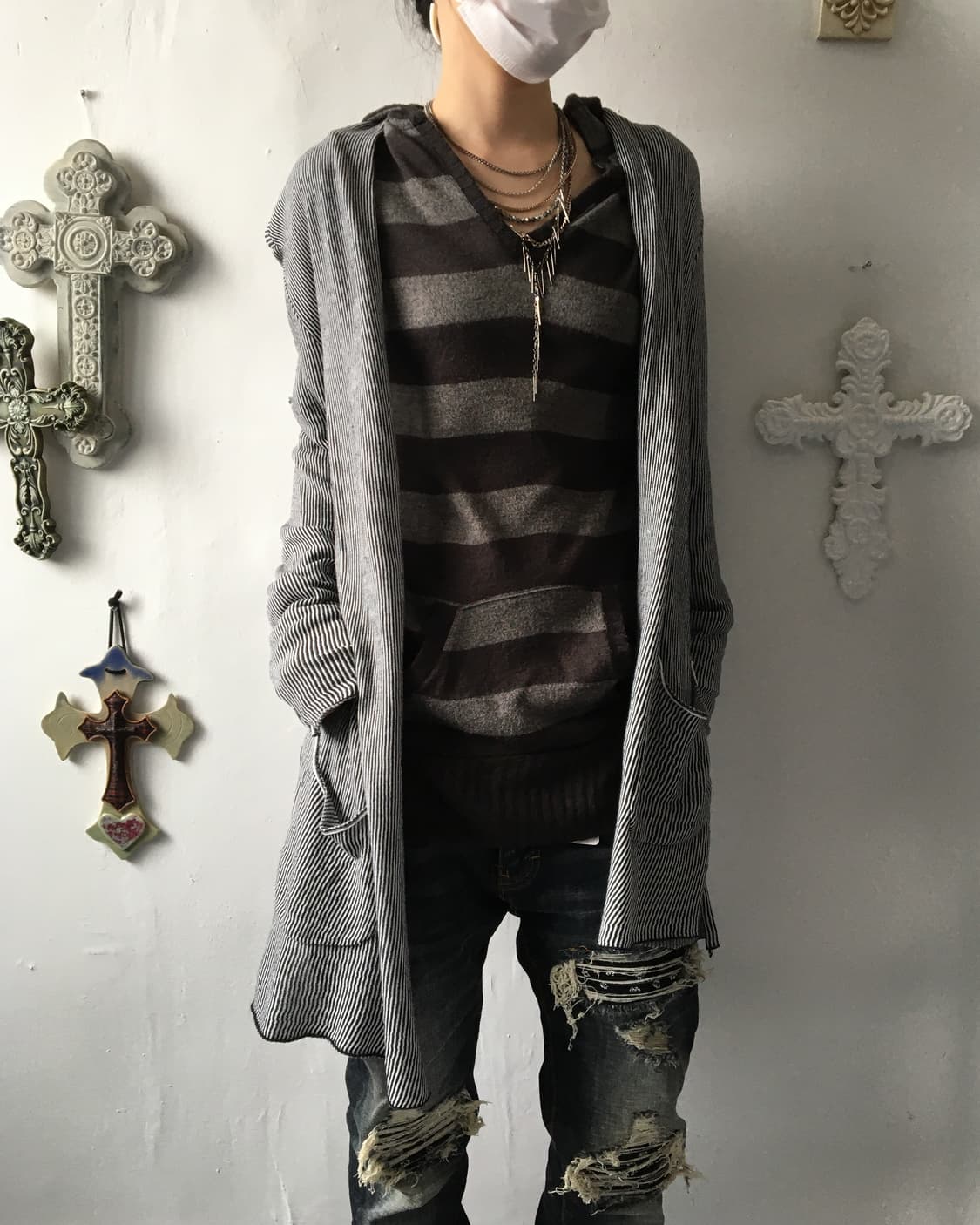 Pattern open cardigan 상품이미지5