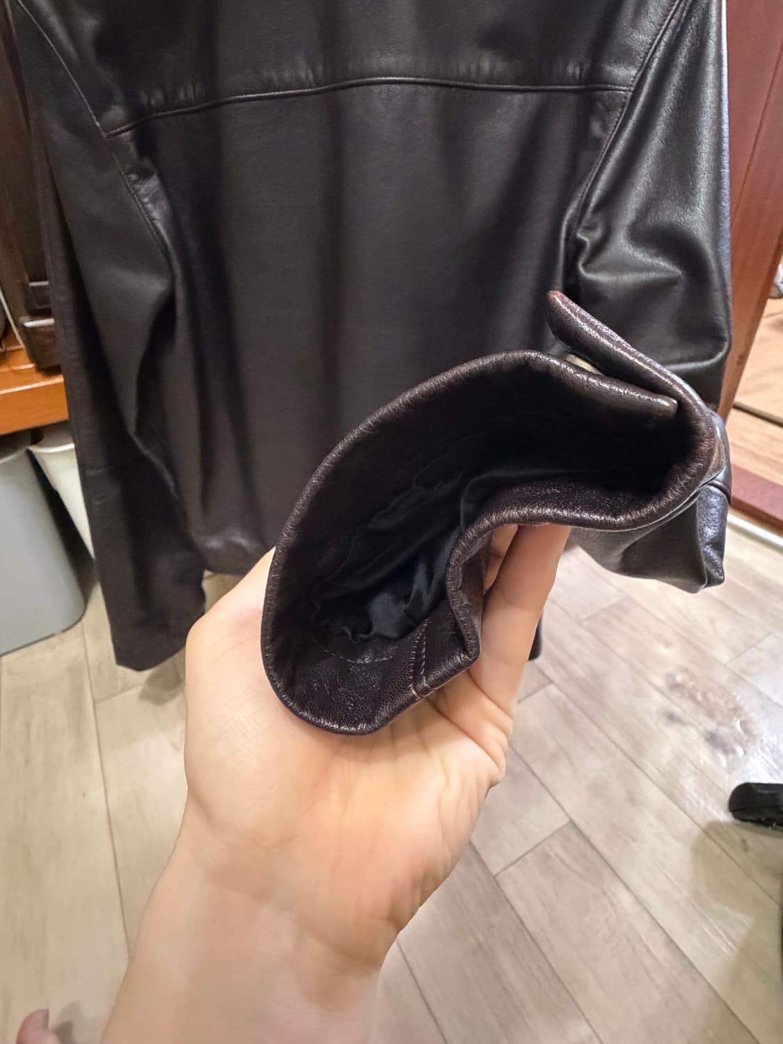 르메르 라지카라 레더 블루종 다크브라운 44 상품이미지5