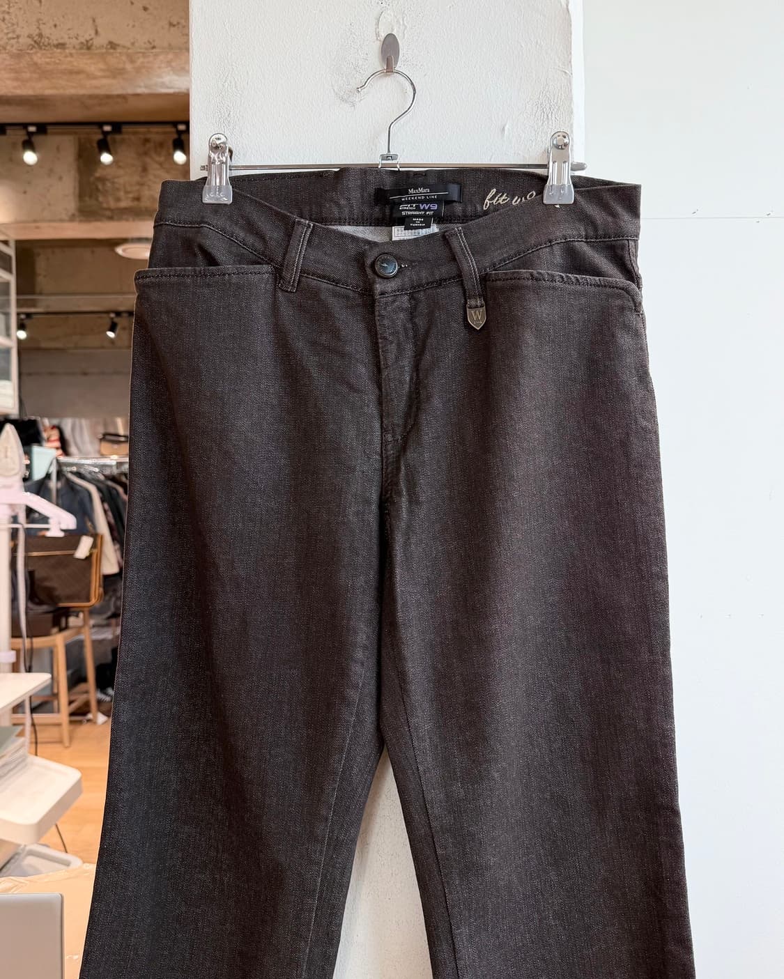 막스마라 위캔드 브라운 데님 부츠컷 팬츠  상품이미지3