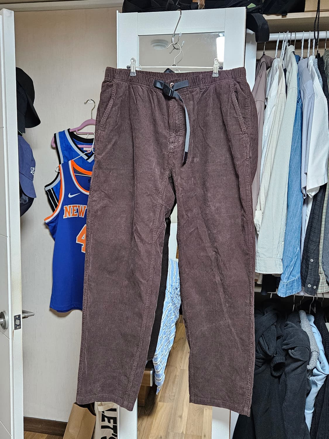 그라미치)X디네뎃 워시드 코듀로이 팬츠 브라운 XL 상품이미지1