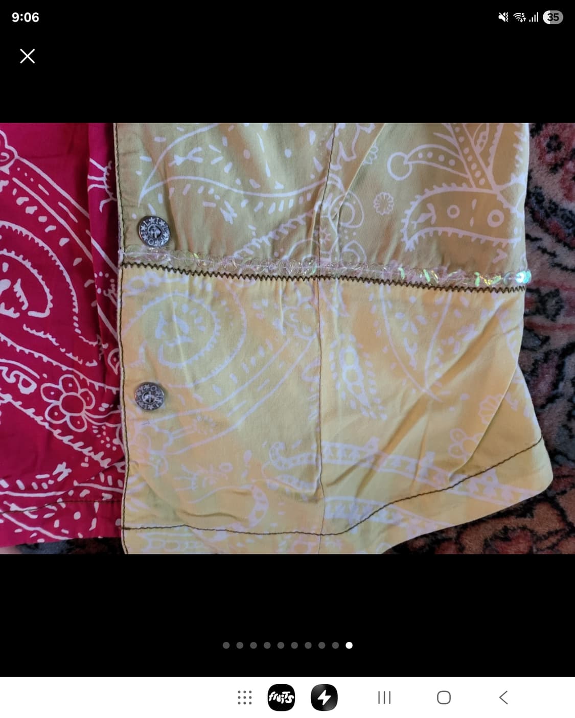 오일릴리  패치워크 스팽글 셔츠 상품이미지10