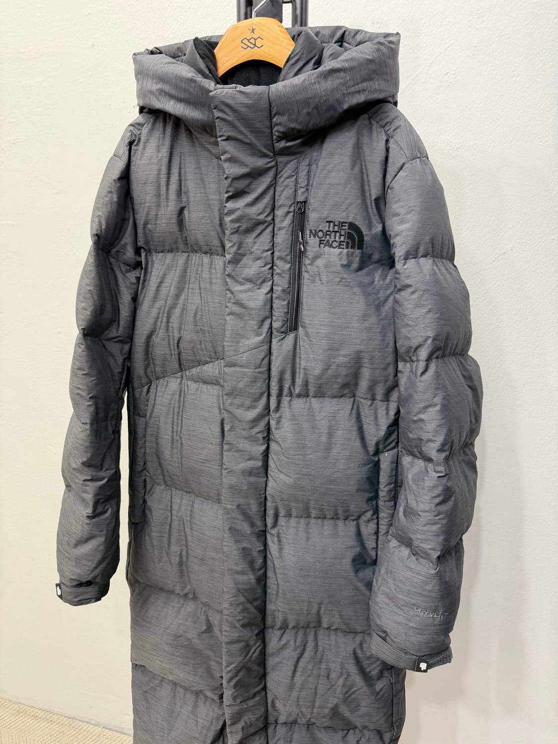 정품) 노스페이스 여성 회색 롱패딩 S 상품이미지3