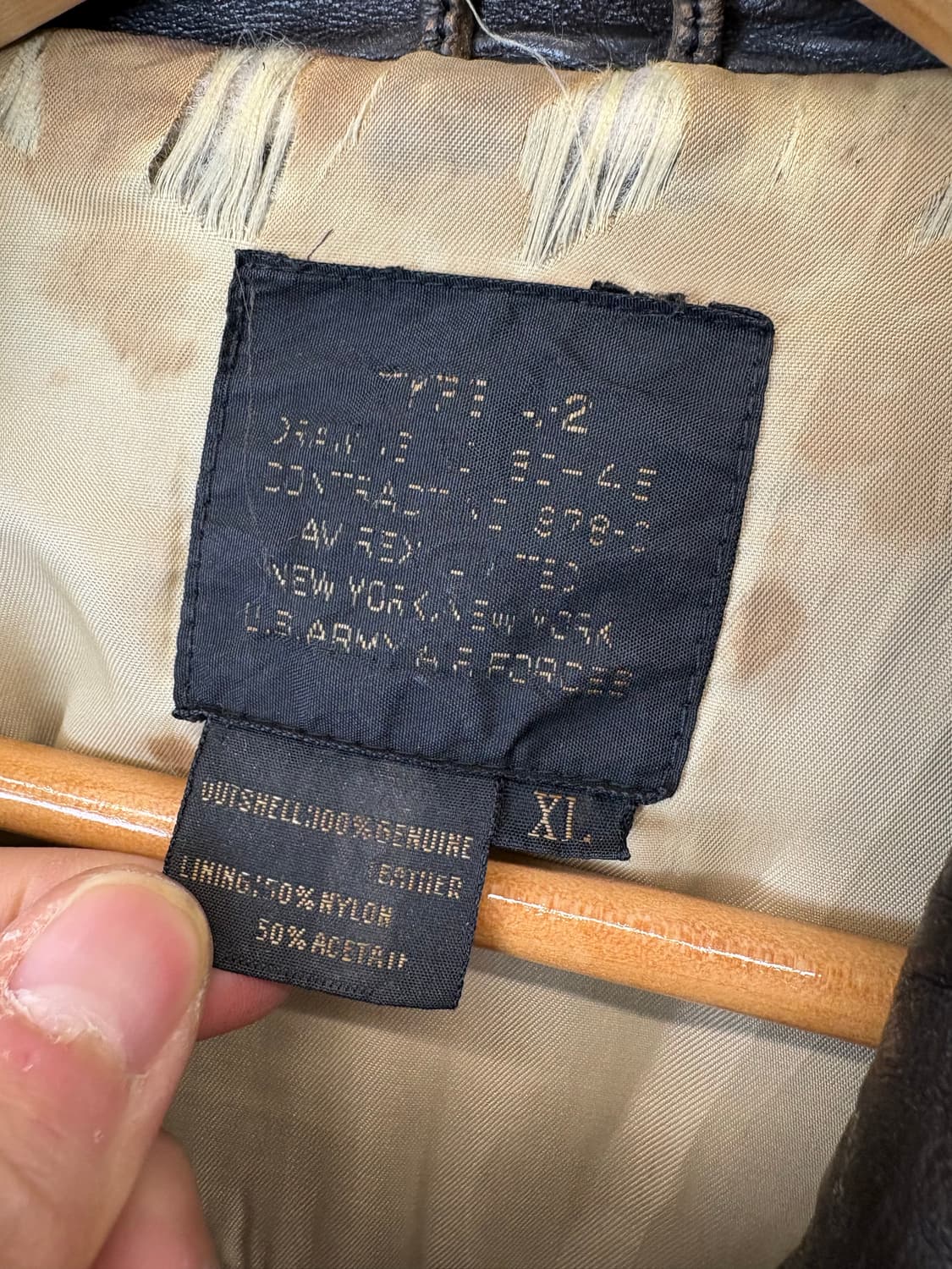 아비렉스 오리지날 A-2 레더 플라이트 자켓 상품이미지9